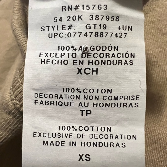 Short sleeve, tan, Champion shirt, women’s extra small. - Picture 7 of 7